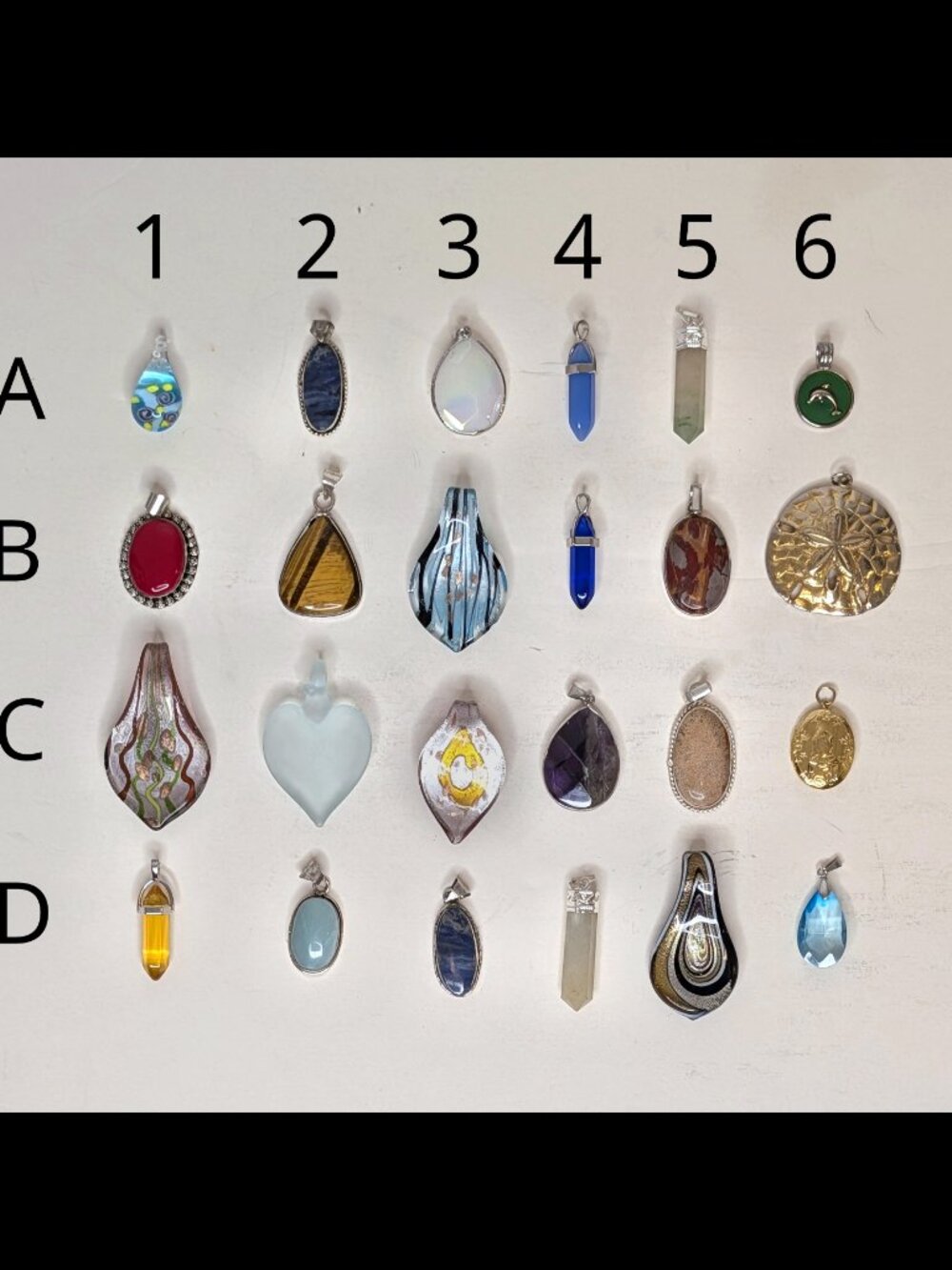 *Price for 1 - U Pick* Assorted Stone, Glass, Crystal or Resin Pendant
